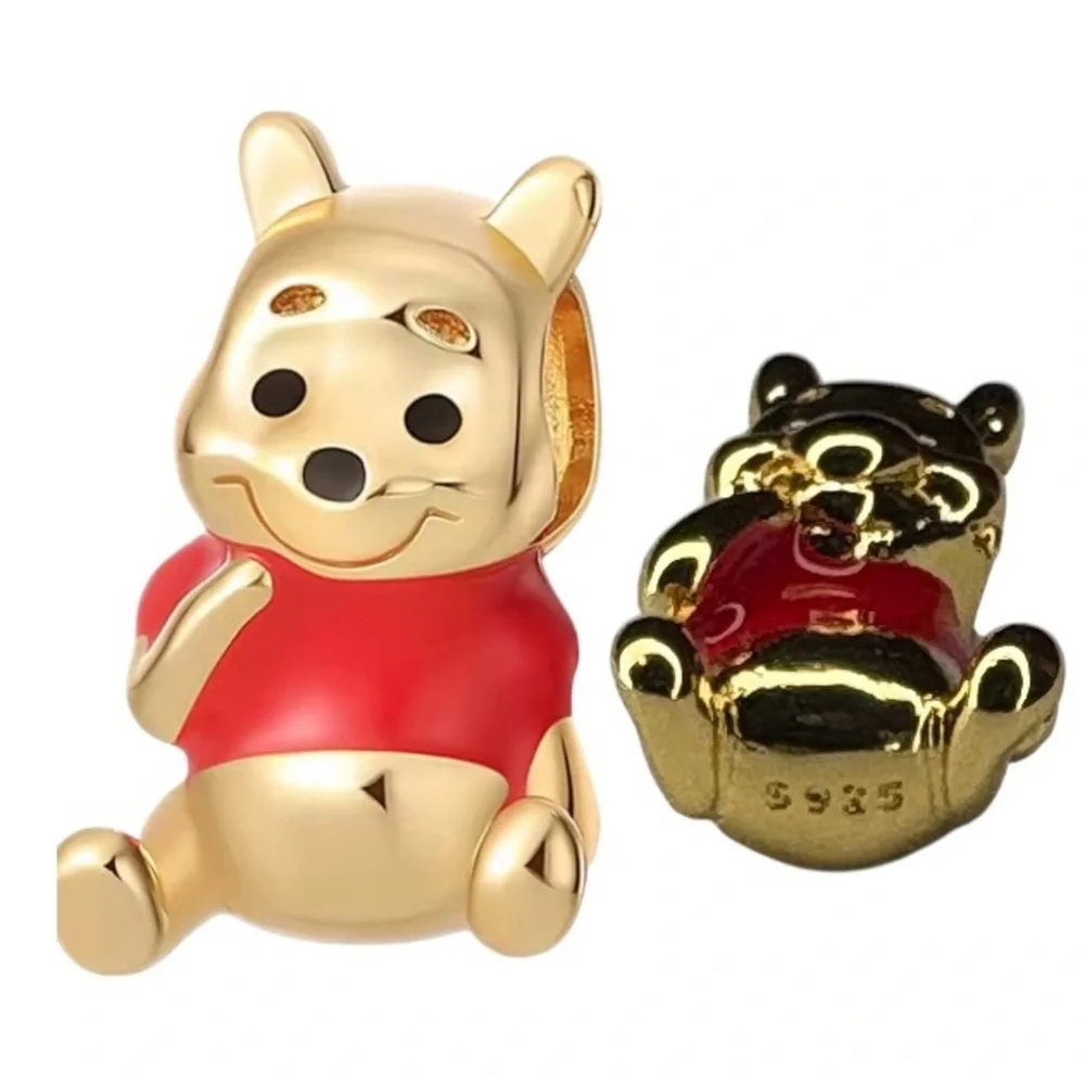 Disney Winnie the Pooh Gold and red 925 silver - Picture 2 of 5